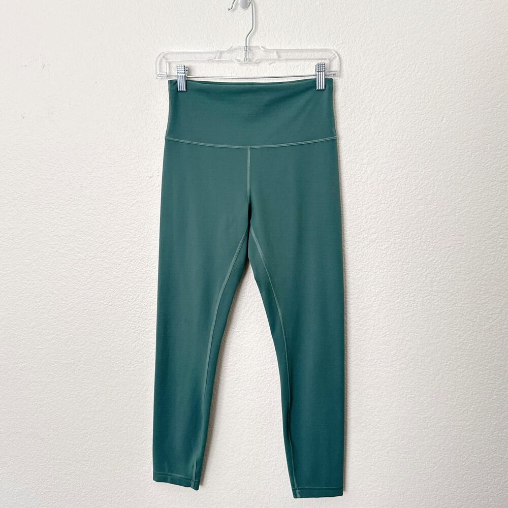[Lululemon] Medium Teal Green Wunder Train High Rise Tight Leggings 25" Size 8
